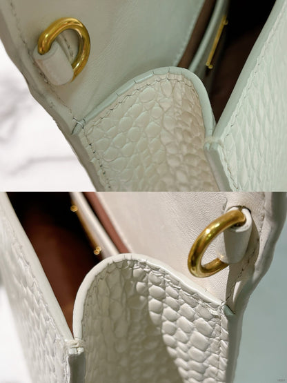 MIUMIU LADY HANDBAG, White/Gold