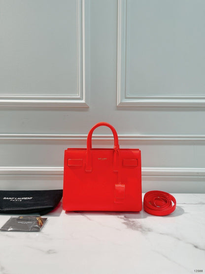 YSL TOTE BAG, PINK/GOLD