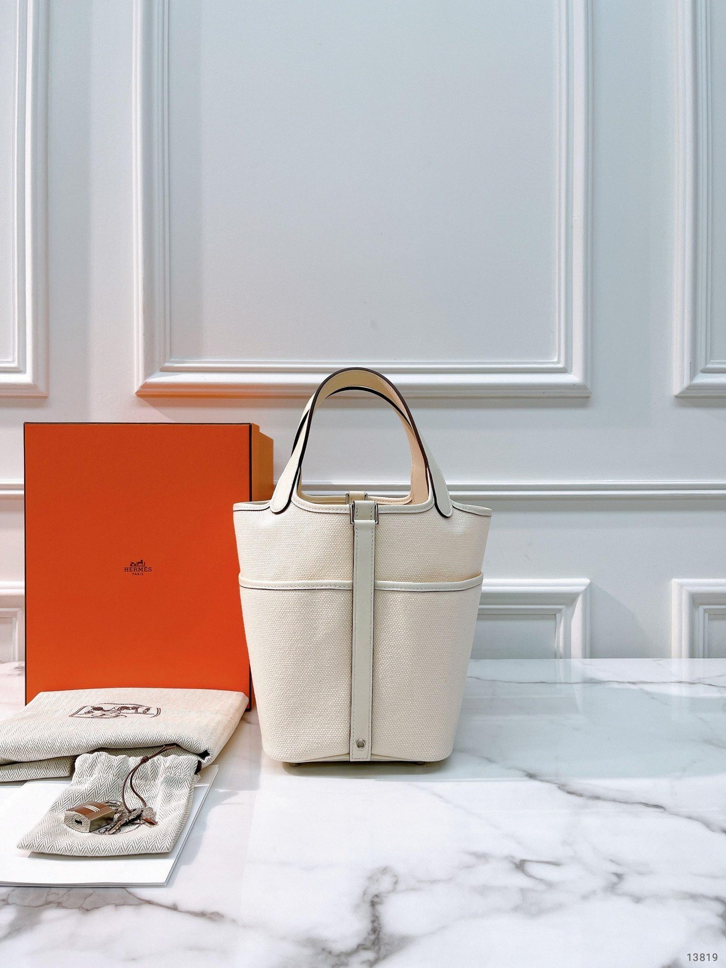 HERMES PICOTIN CARGO 18, NATA/SILVER