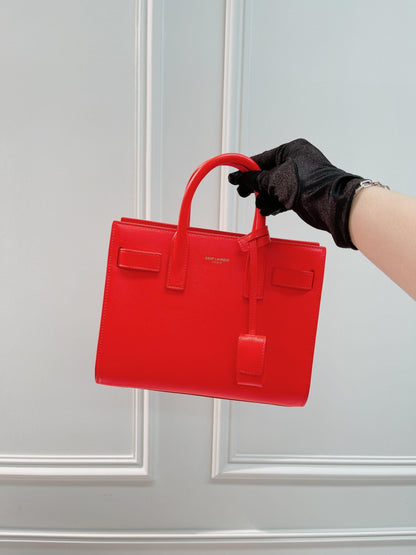 YSL TOTE BAG, PINK/GOLD