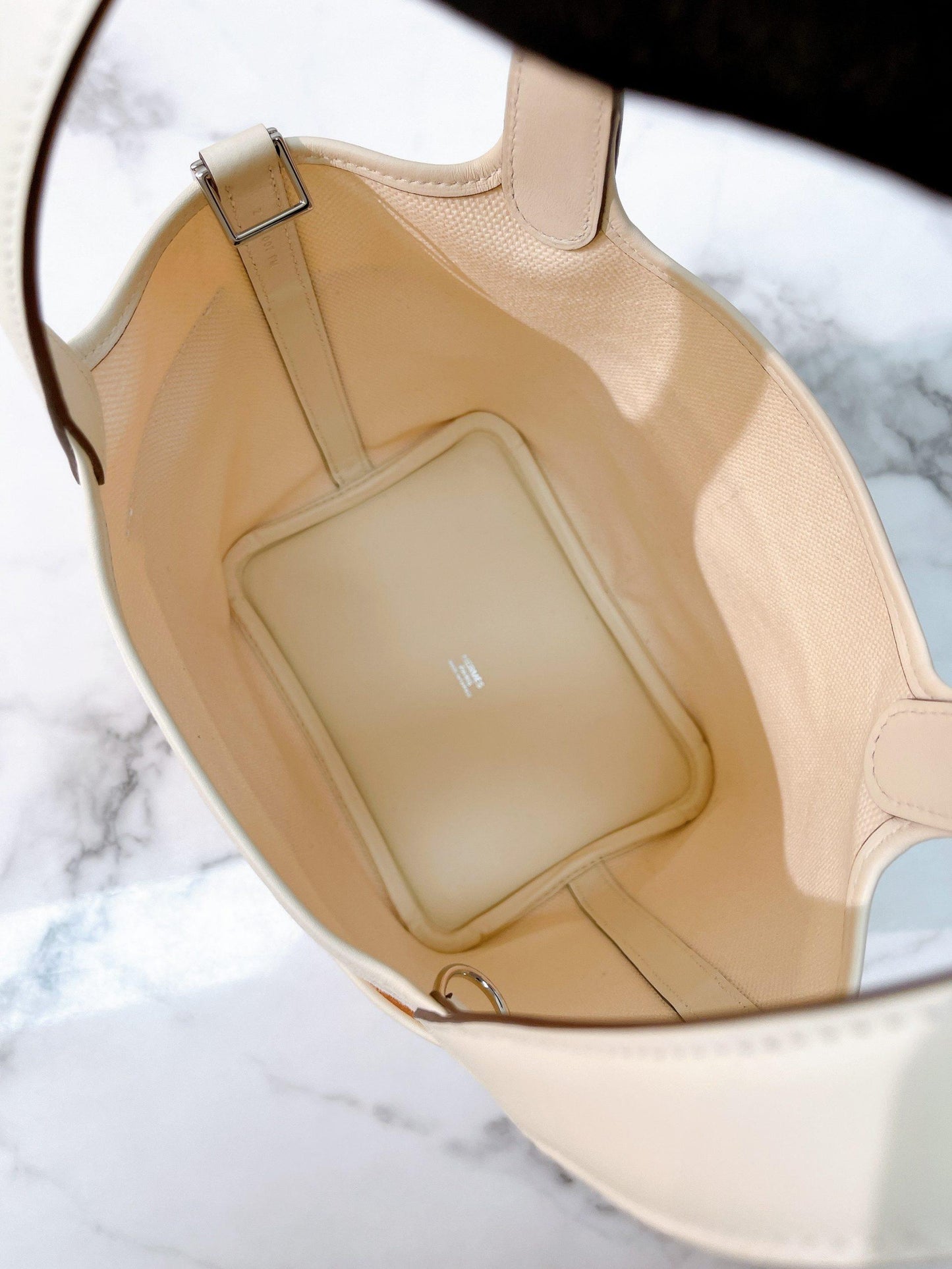 HERMES PICOTIN CARGO 18, NATA/SILVER