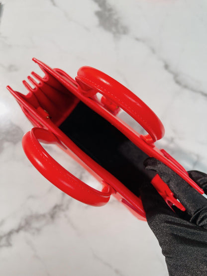 YSL TOTE BAG, PINK/GOLD