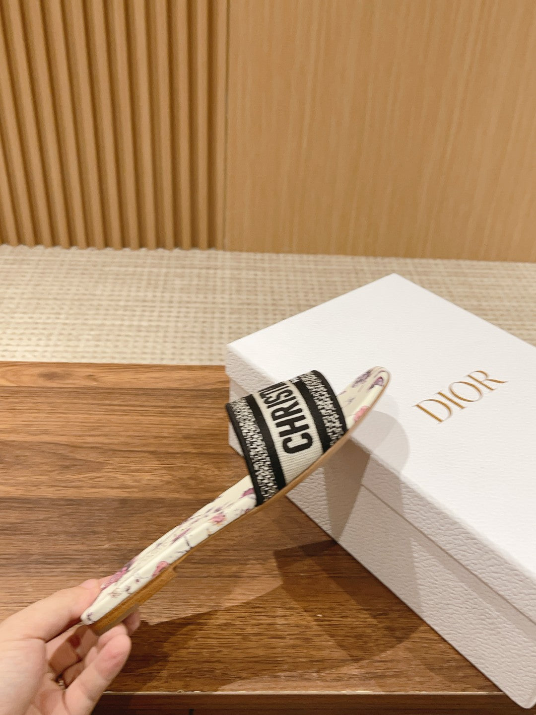 Dior Embroidered Slides, Round-Toe 04