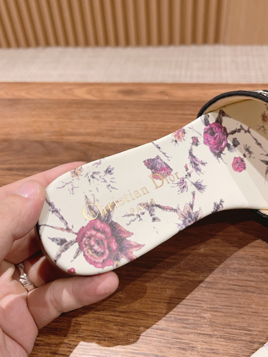 Dior Embroidered Slides, Round-Toe 04