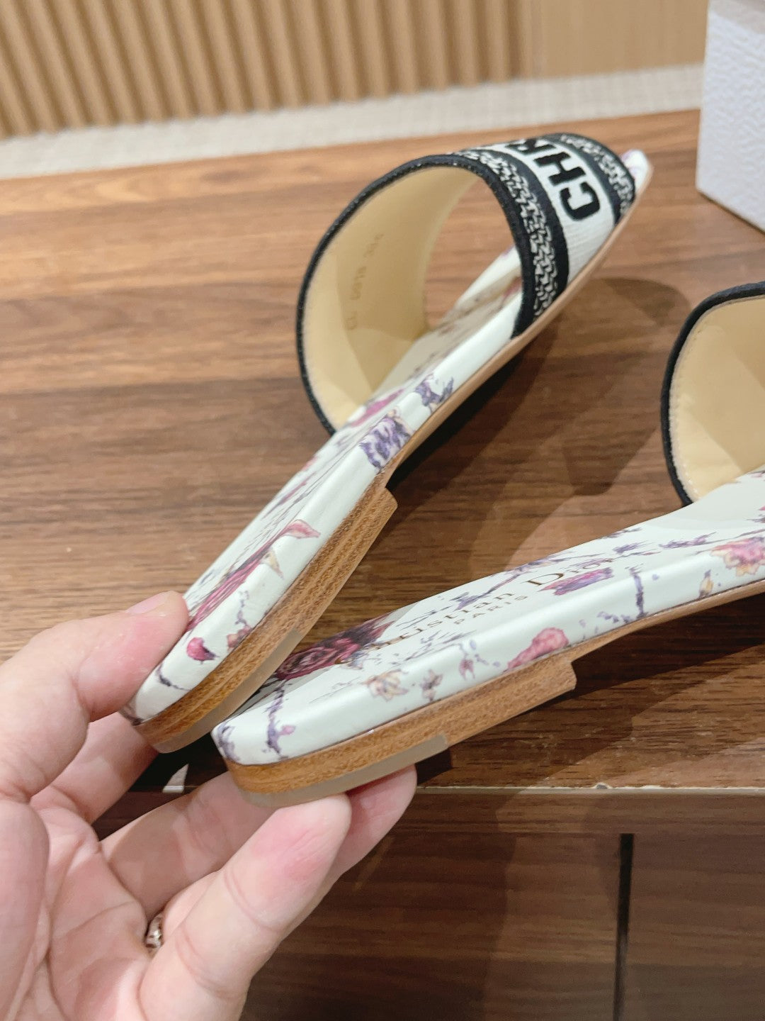 Dior Embroidered Slides, Round-Toe 04