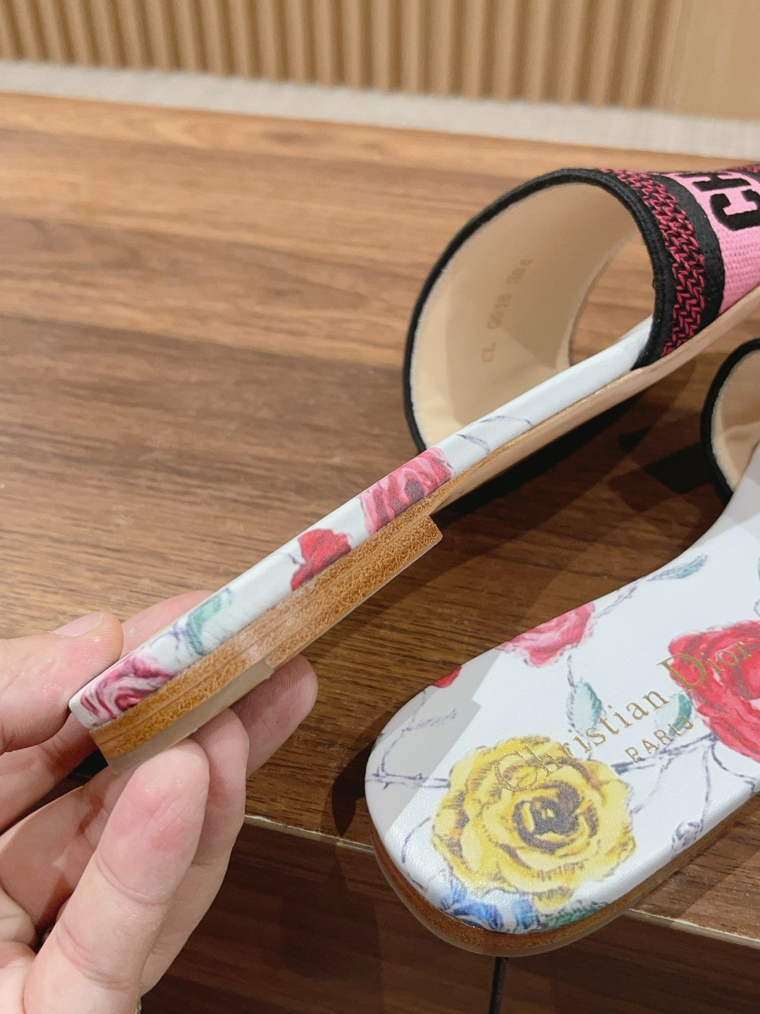 Dior Embroidered Slides, Round-Toe 08