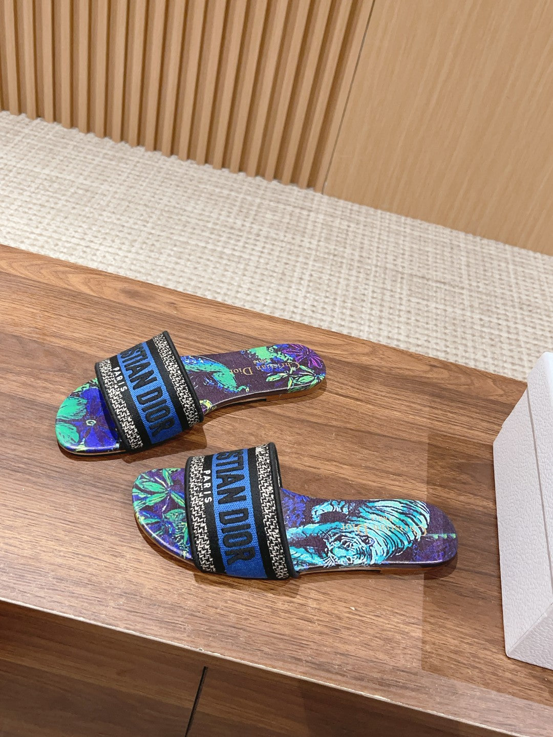 Dior Embroidered Slides, Round-Toe 06