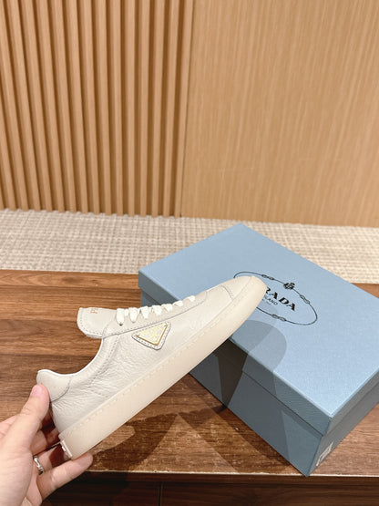 Prada New White Sneakers, Beige