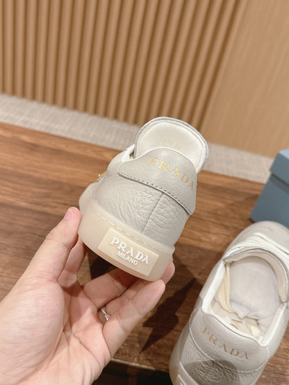Prada New White Sneakers, Beige