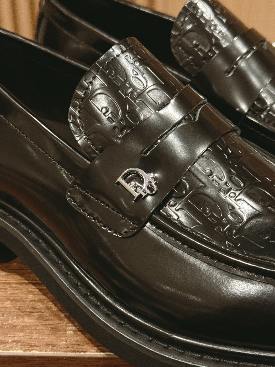 Dior Explorer Men Derby Shoes, Black Gossy