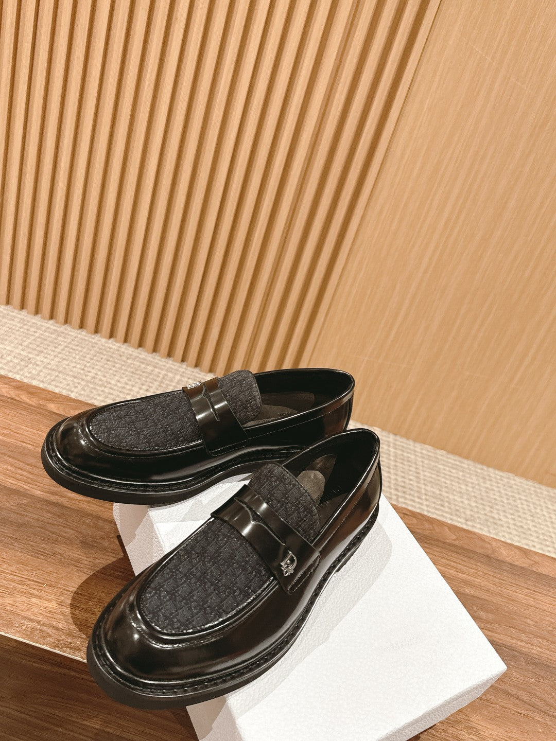 Dior Explorer Men Derby Shoes, Black Oblique