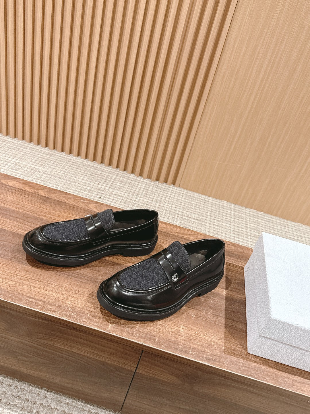 Dior Explorer Men Derby Shoes, Black Oblique