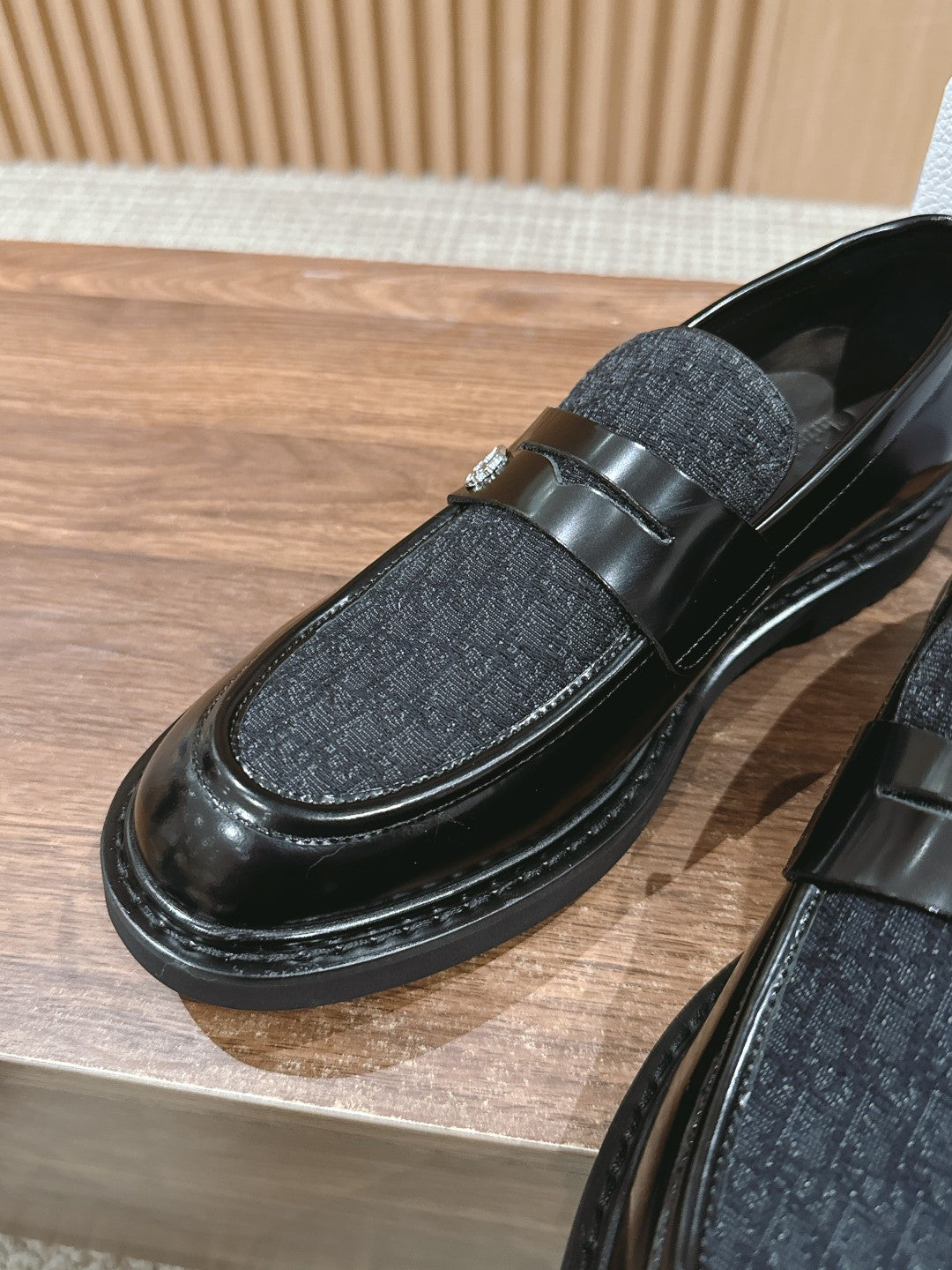 Dior Explorer Men Derby Shoes, Black Oblique