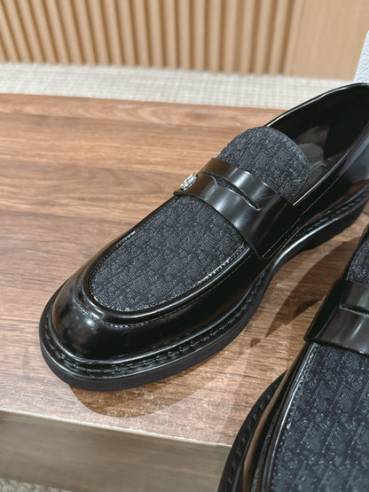 Dior Explorer Men Derby Shoes, Black Oblique