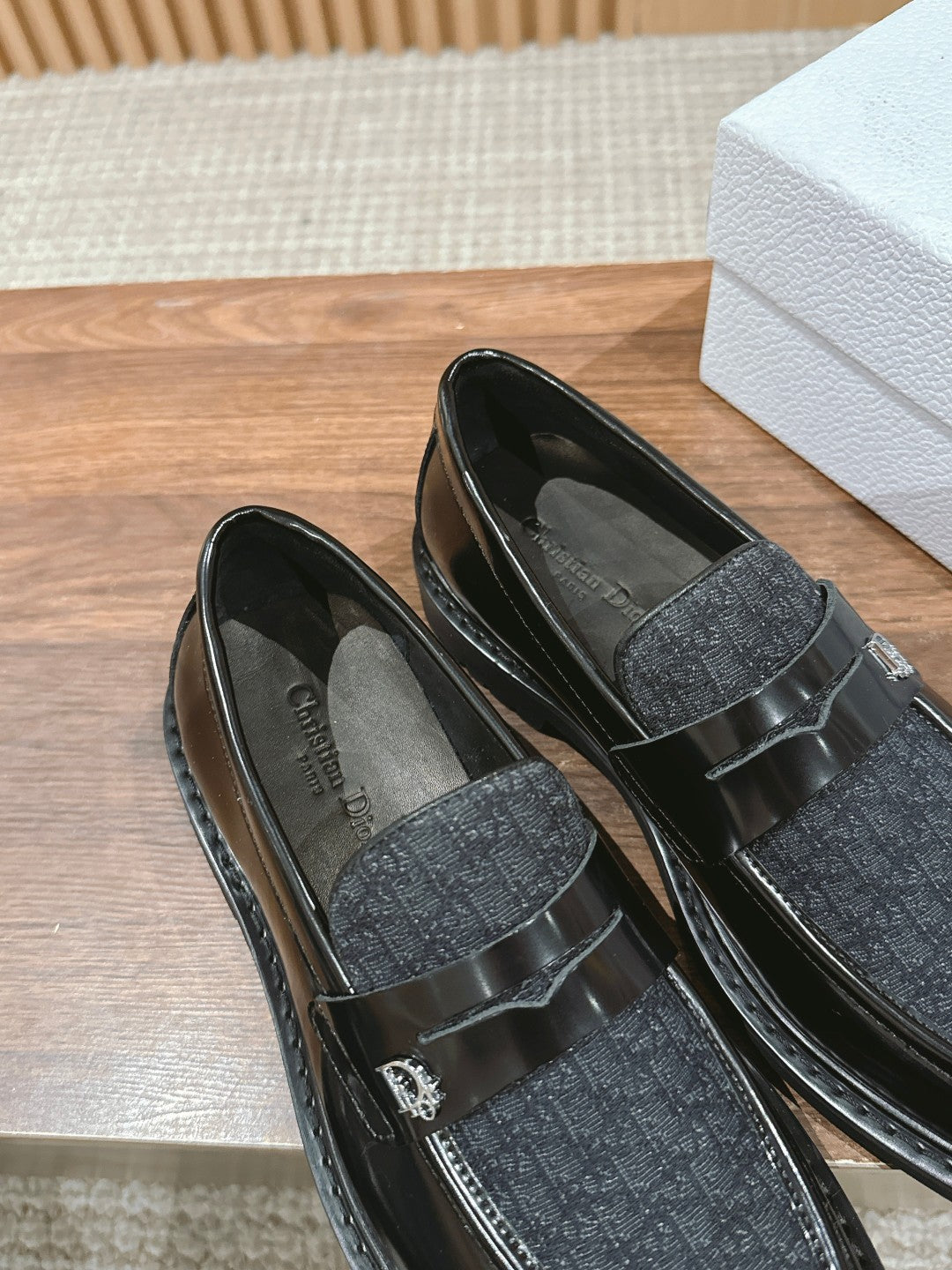 Dior Explorer Men Derby Shoes, Black Oblique