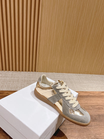 Maison Margiela Replica Sneaker, Gold & Grey