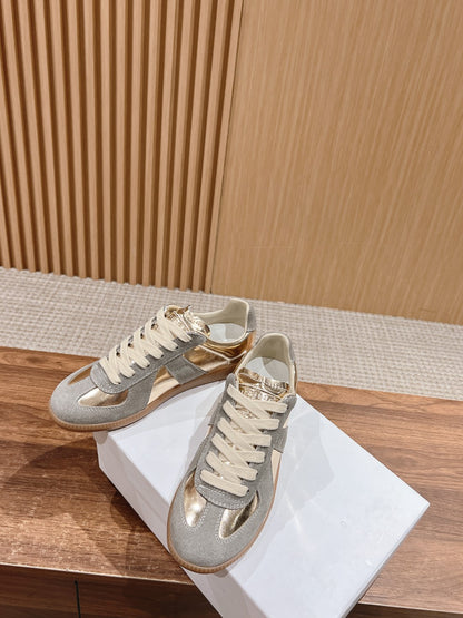 Maison Margiela Replica Sneaker, Gold & Grey