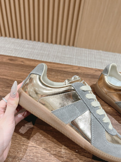 Maison Margiela Replica Sneaker, Gold & Grey