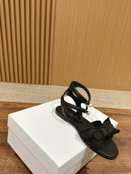 Dior Bow & Pearl Adiorable Pumps, Black