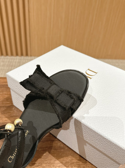 Dior Bow & Pearl Adiorable Pumps, Black
