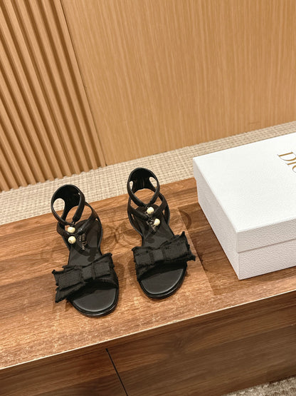 Dior Bow & Pearl Adiorable Pumps, Black