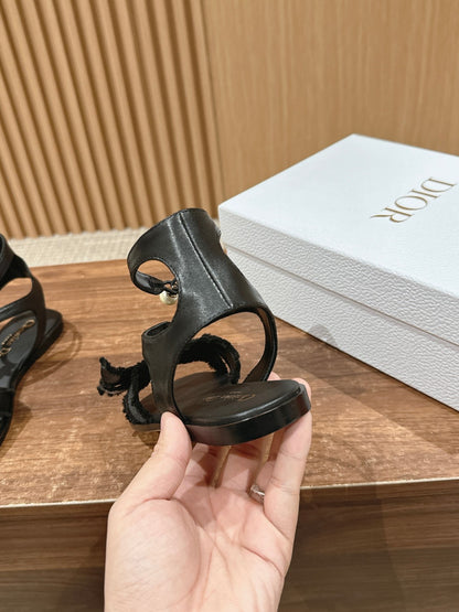 Dior Bow & Pearl Adiorable Pumps, Black