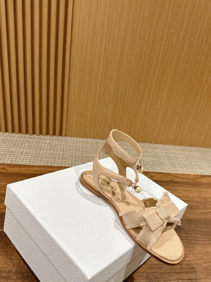 Dior Bow & Pearl Adiorable Pumps, Beige