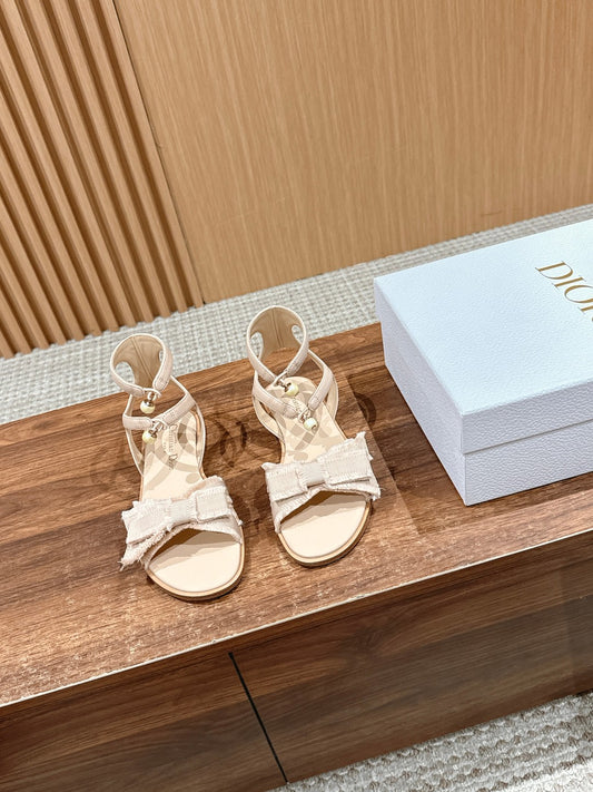 Dior Bow & Pearl Adiorable Pumps, Beige