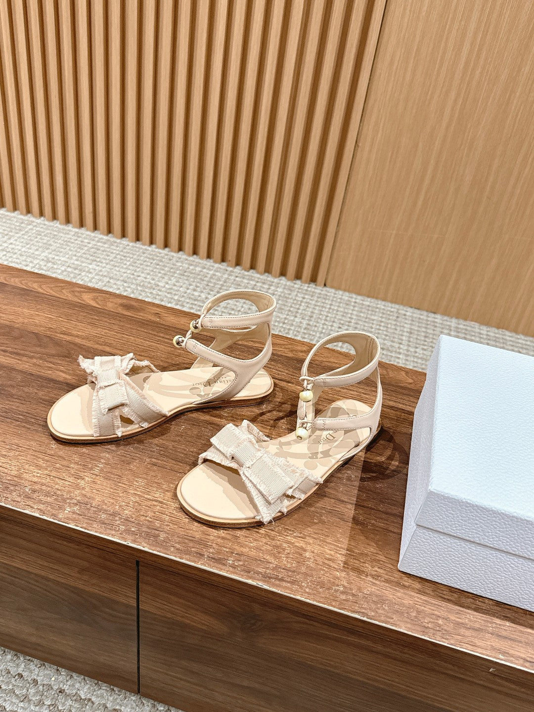 Dior Bow & Pearl Adiorable Pumps, Beige