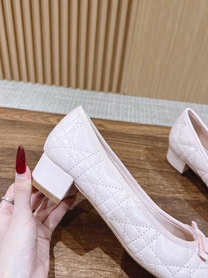 Dior Bow & Pearl Flat, Pink