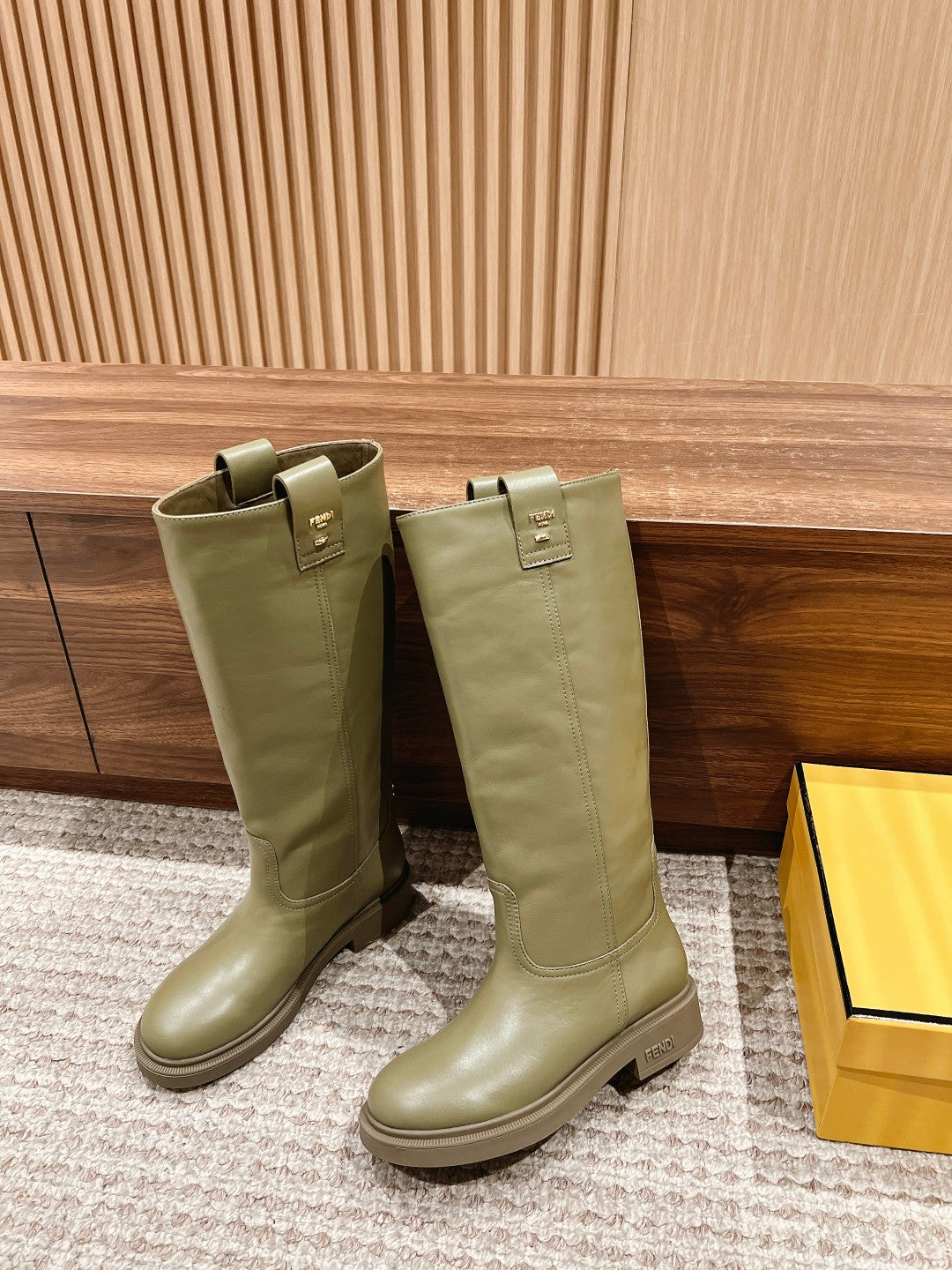 Fendi Fall/Winter Knee-High Boots, Green