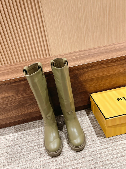 Fendi Fall/Winter Knee-High Boots, Green