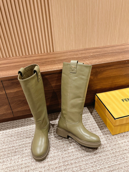Fendi Fall/Winter Knee-High Boots, Green