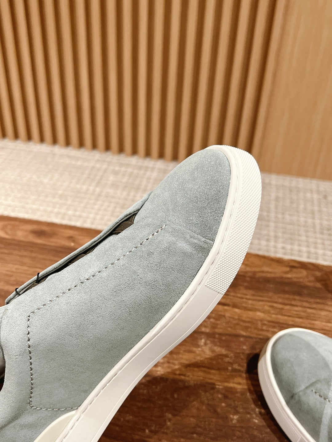 Ermenegildo Zegna Couture XXX Limited-Edition Men's Sneakers, Suede Blue