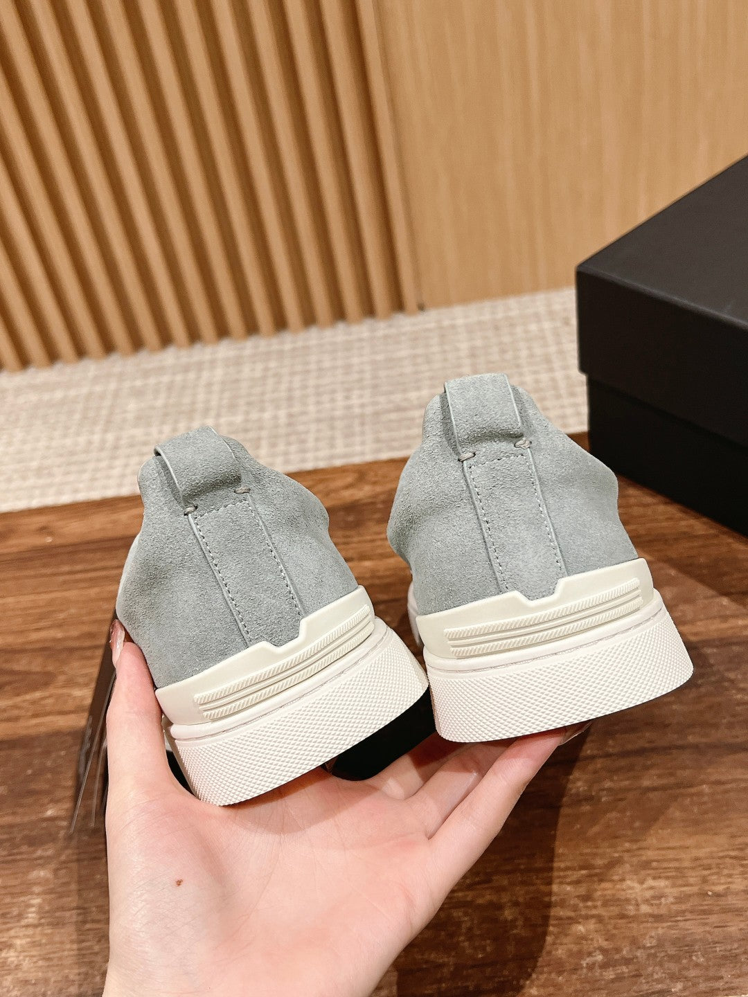 Ermenegildo Zegna Couture XXX Limited-Edition Men's Sneakers, Suede Blue