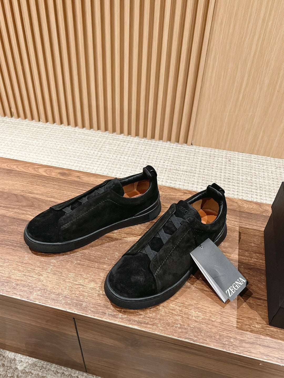 Ermenegildo Zegna Couture XXX Limited-Edition Men's Sneakers, Suede Black