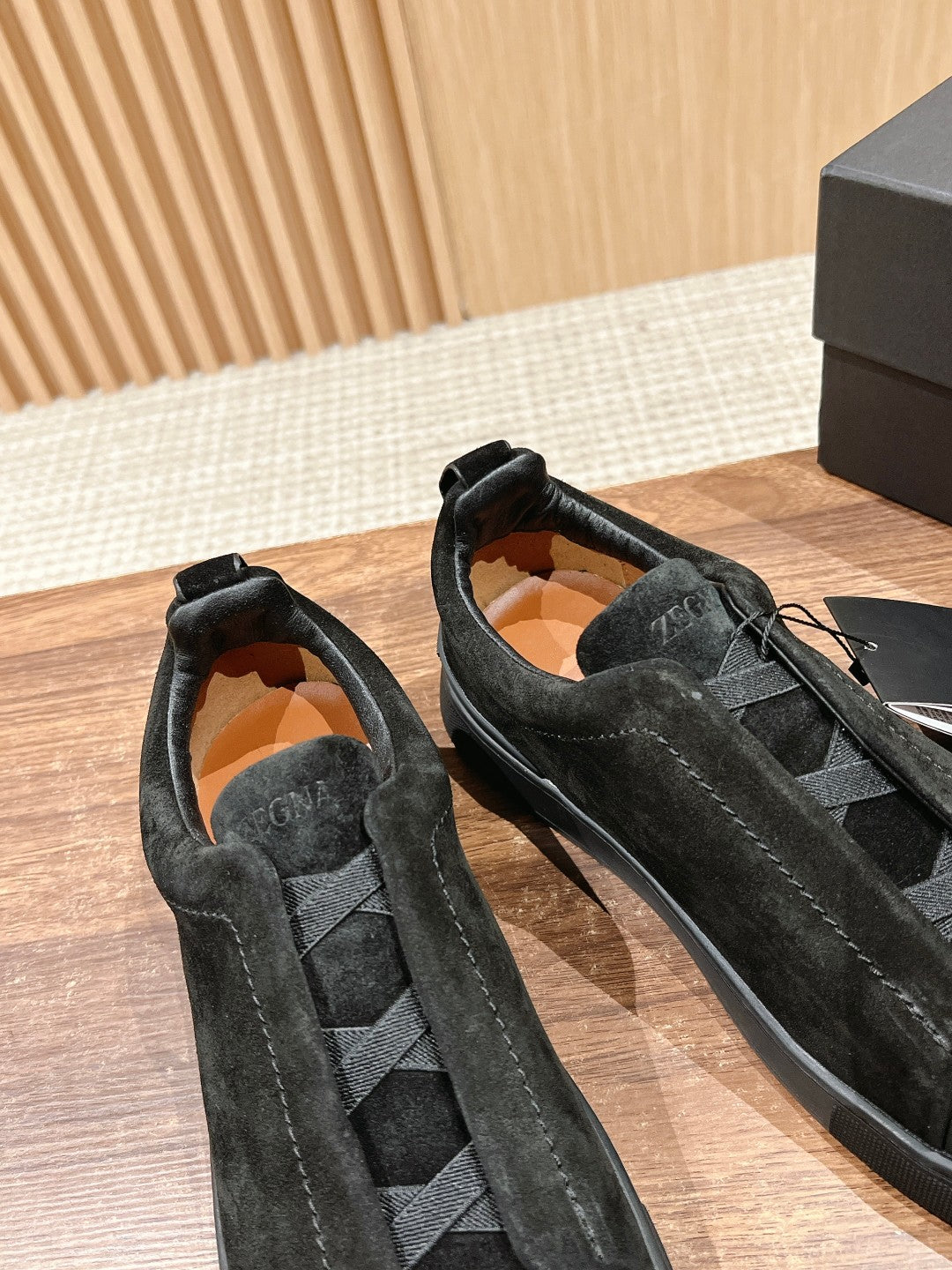 Ermenegildo Zegna Couture XXX Limited-Edition Men's Sneakers, Suede Black