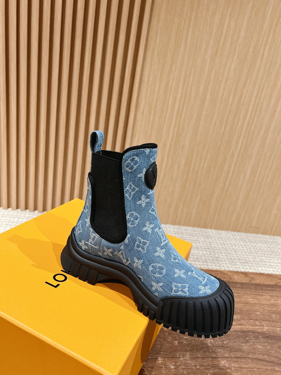 LV Ruby Ankle Boot, Blue Monogram