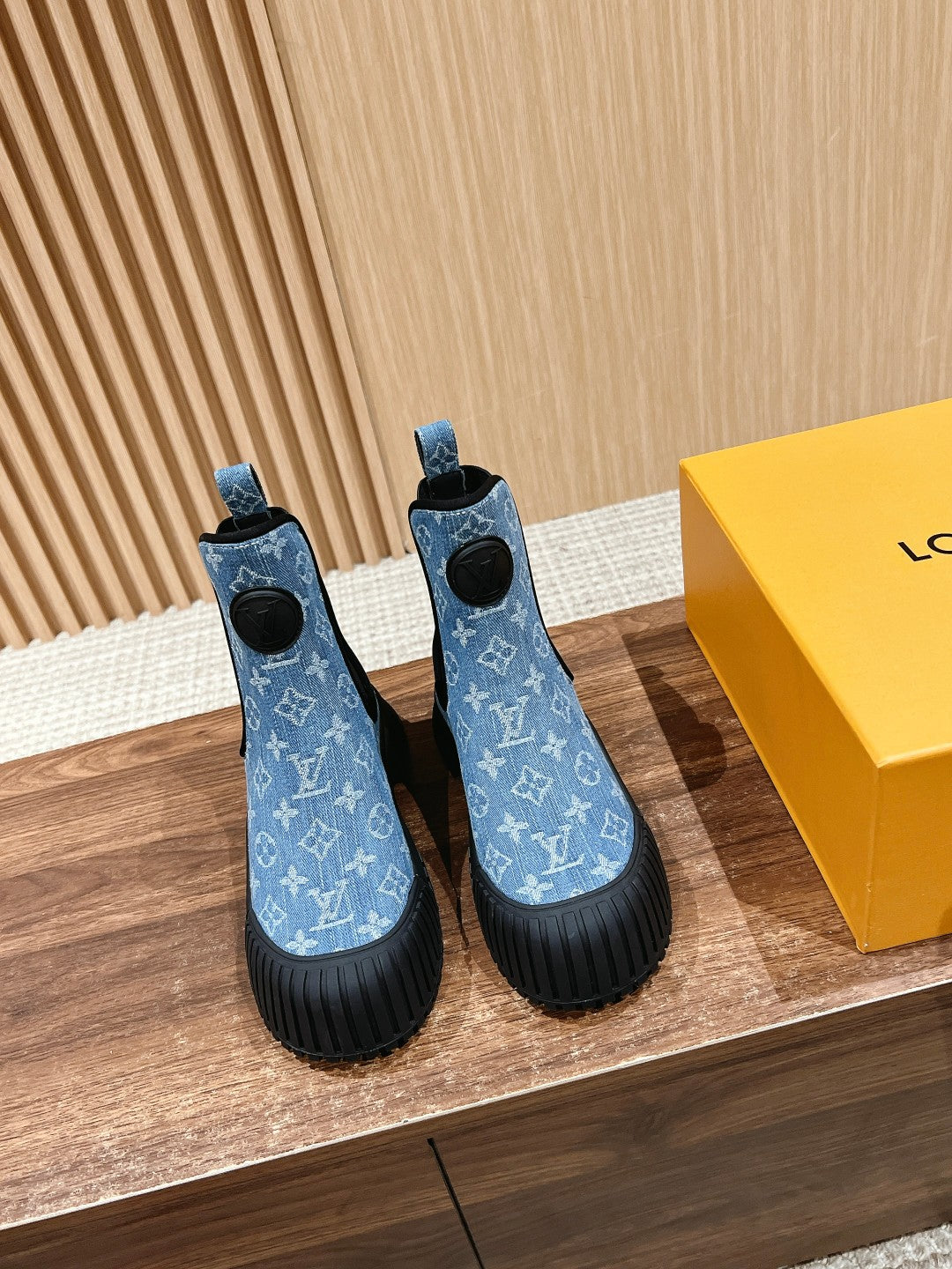 LV Ruby Ankle Boot, Blue Monogram