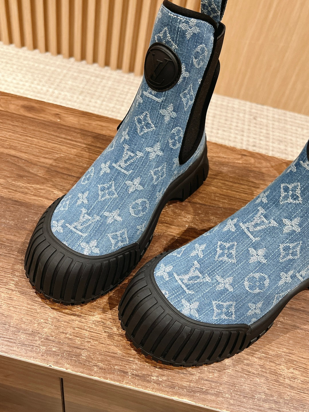 LV Ruby Ankle Boot, Blue Monogram