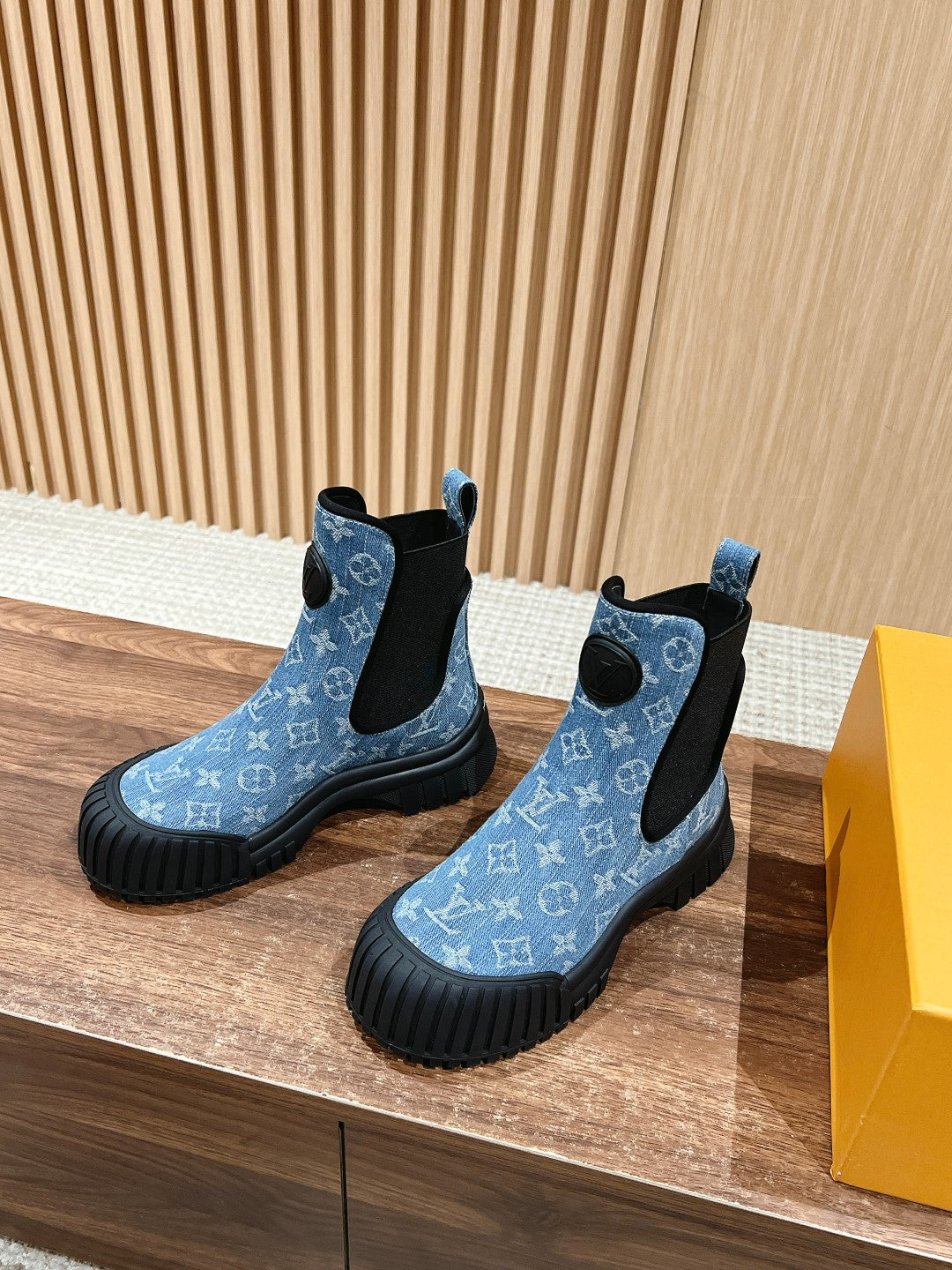 LV Ruby Ankle Boot, Blue Monogram