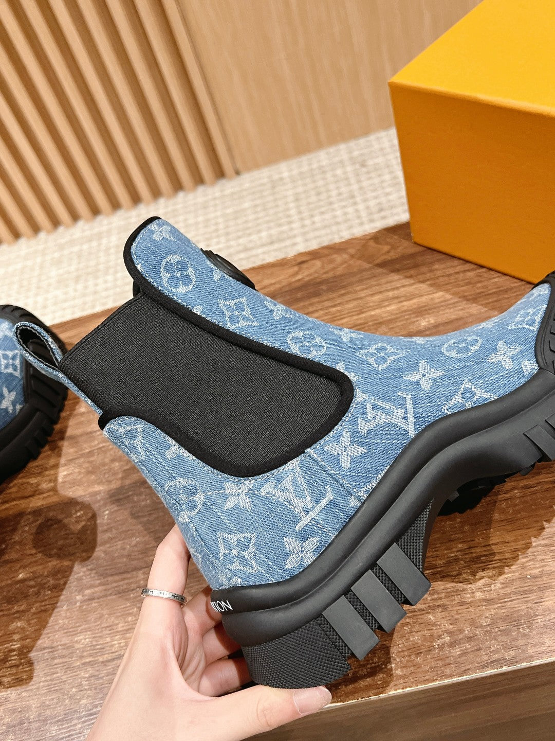 LV Ruby Ankle Boot, Blue Monogram