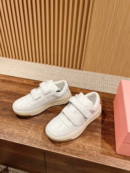 ACNE STUDIOS Boutique Smile-Face Velcro Sneakers, White Logo