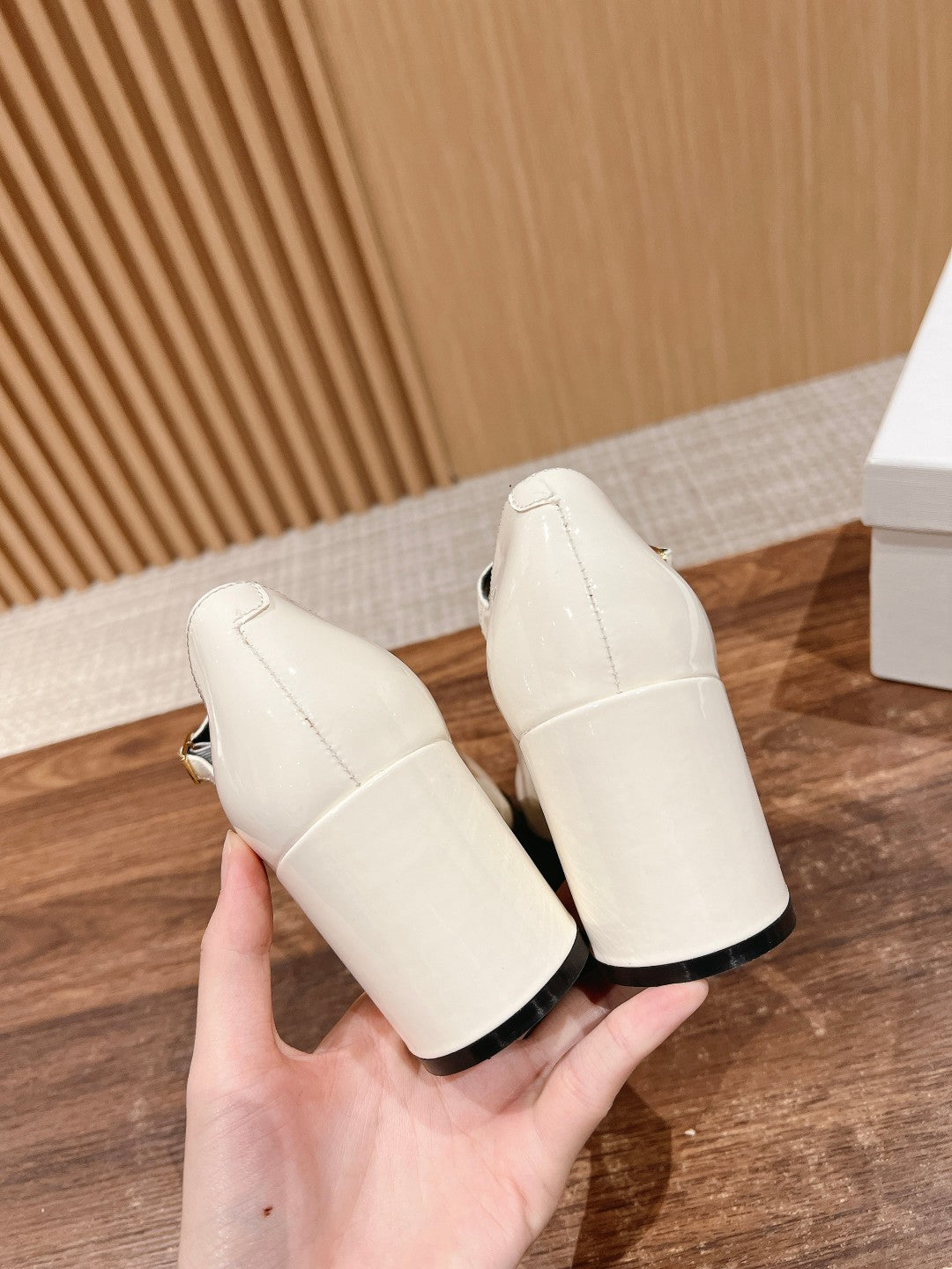 CELINE Block-Heeled Pumps, White