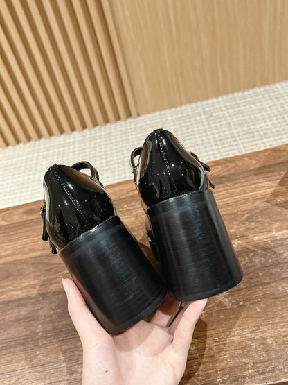 CELINE Block-Heeled Pumps, Black