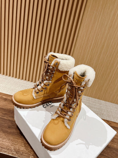 CELINE Classic Martin Boots – Big Yellow Boots, High-top