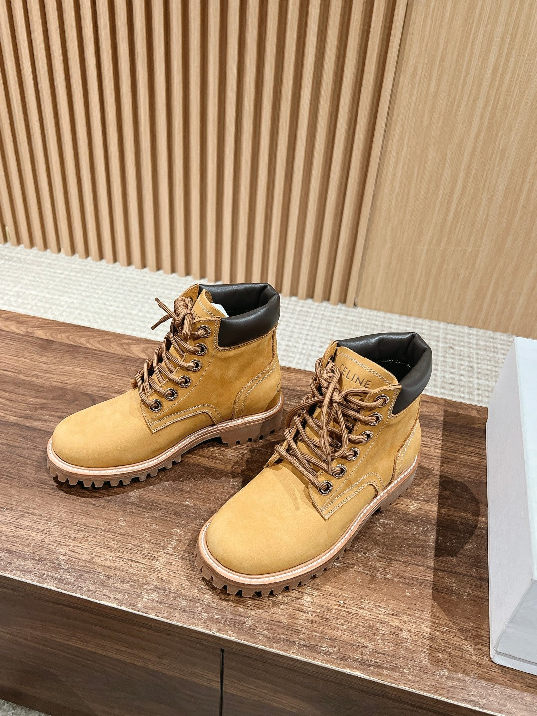 CELINE Classic Martin Boots – Big Yellow Boots, Mid-top