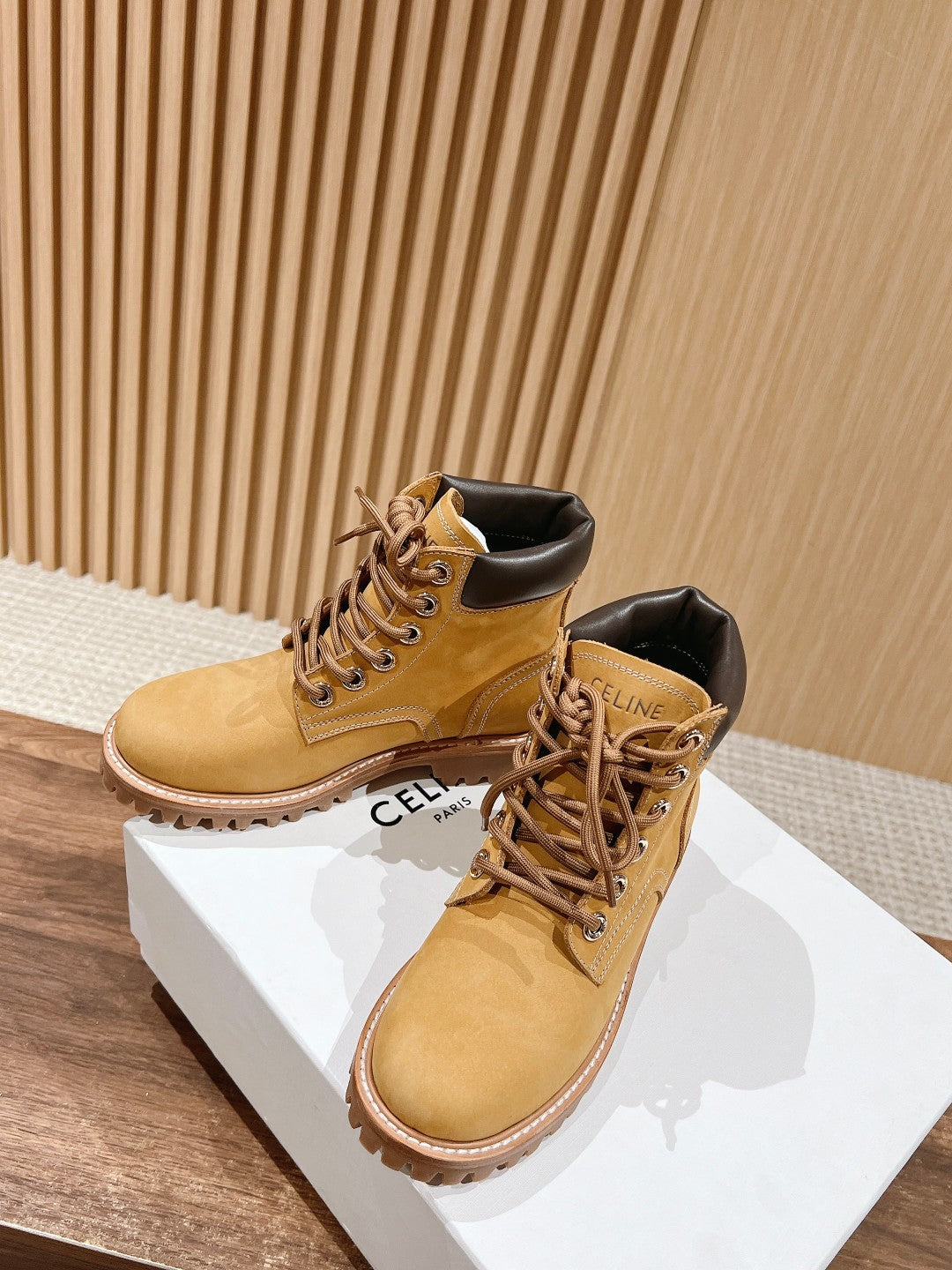 CELINE Classic Martin Boots – Big Yellow Boots, Mid-top