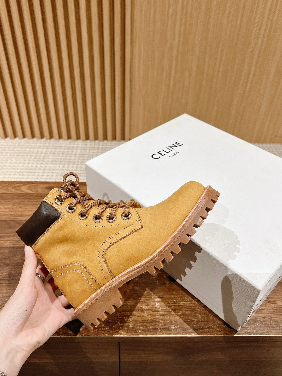 CELINE Classic Martin Boots – Big Yellow Boots, Mid-top