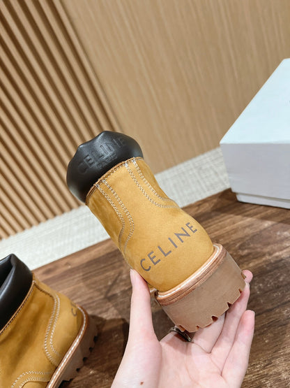 CELINE Classic Martin Boots – Big Yellow Boots, Mid-top